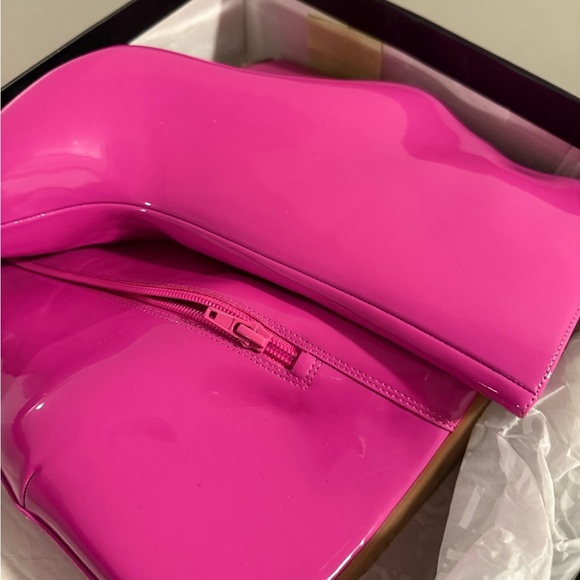 INC Womens Pink Comfort Hidden Heel Azah Pointed Toe Wedge Zip-Up Booties 10 M - Picture 4 of 9